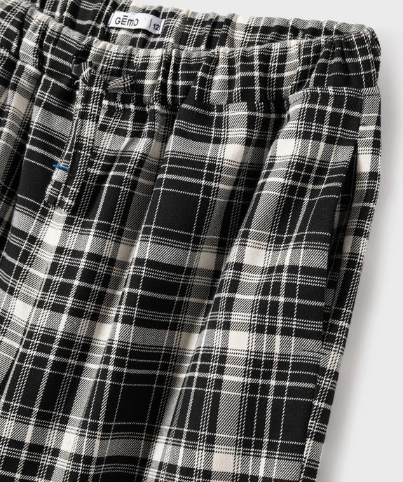 Pantalon à carreaux large et fluide fille vue2 - GEMO (JUNIOR) - GEMO