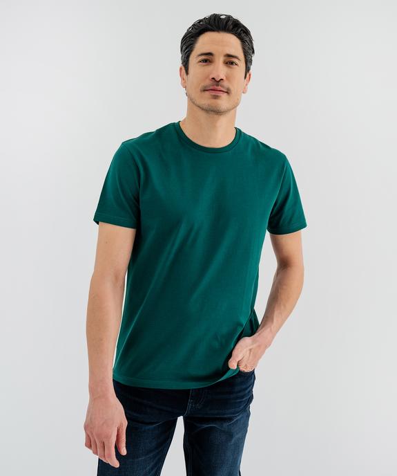 Tee-shirt manches courtes col rond en coton homme vue1 - GEMO 4G HOMME - GEMO
