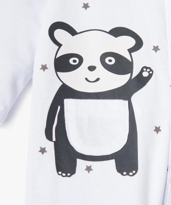 Pyjama bébé en jersey pressionné devant motifs panda et étoiles vue3 - GEMO 4G BEBE - GEMO