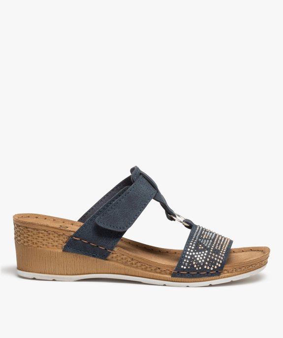 Mules femme confort à strass et bride ajustable vue1 - GEMO (CONFORT) - GEMO