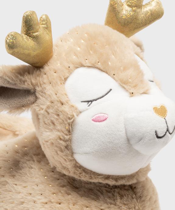 Chaussons en volume pailletés à tête de renne femme vue6 - GEMO(HOMWR FEM) - GEMO