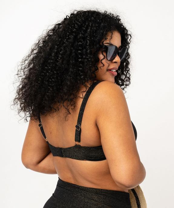 Haut de maillot de bain grande taille emboitant et pailleté femme vue4 - GEMO 4G FEMME - GEMO