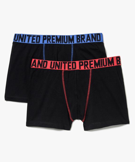Boxer homme grande taille uni avec ceinture imprimée (lot de 2)  vue1 - GEMO 4G HOMME - GEMO
