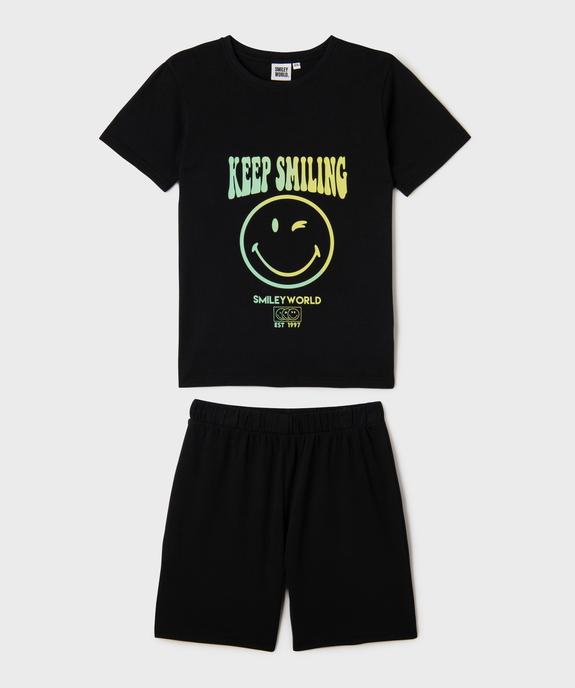Pyjashort en coton imprimé garçon - Smiley World vue1 - SMILEY WORLD - GEMO