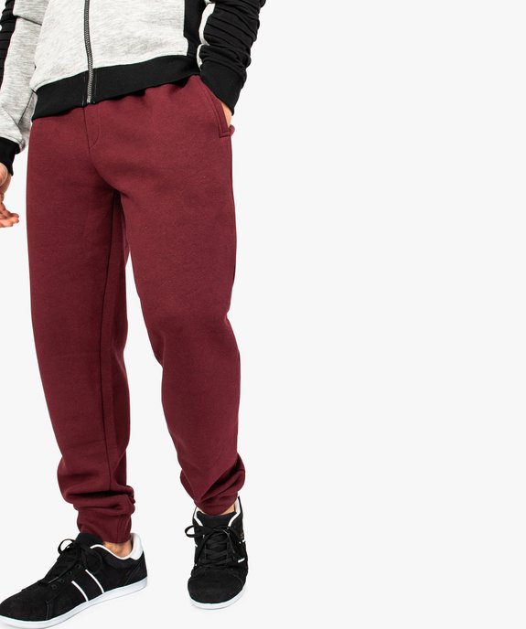 Jogging homme en molleton uni vue1 - GEMO (HOMME) - GEMO