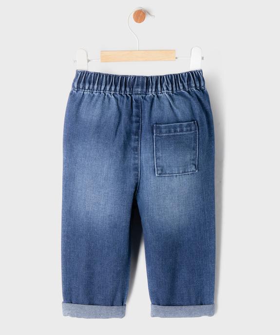 Jean avec taille élastique ajustable bébé garçon vue4 - GEMO(BEBE DEBT) - GEMO