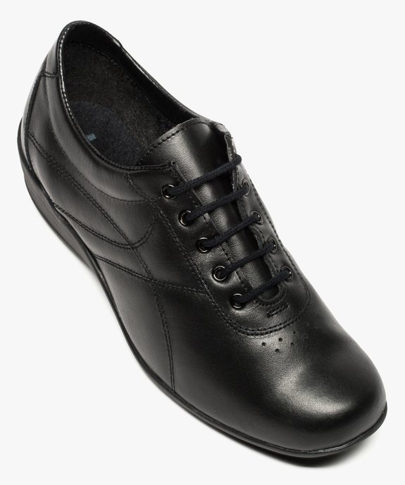 Derbies femme confort dessus cuir à talon compensé - Bopy vue5 - UMO - GEMO
