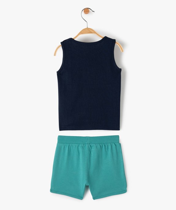 Ensemble bébé garçon 2 pièces : débardeur et short en jersey imprimé vue4 - GEMO(BEBE DEBT) - GEMO
