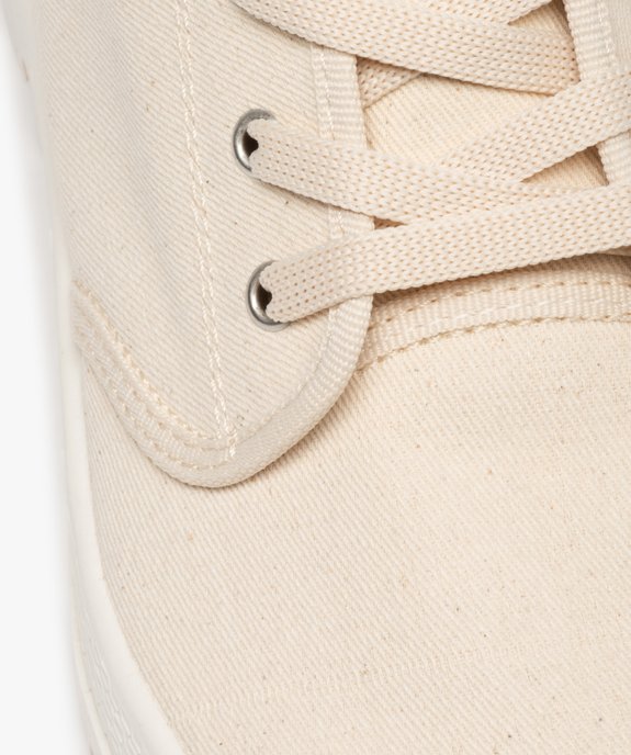 Baskets homme montantes en toile et semelle crantée vue6 - GEMO (CASUAL) - GEMO