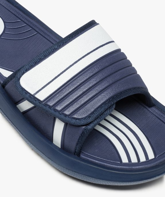 Sandales homme bicolores avec scratch pour la plage vue6 - GEMO (PLAGE) - GEMO