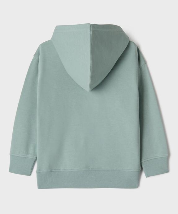 Sweat zippé à capuche en molleton garçon vue3 - GEMO 4G GARCON - GEMO