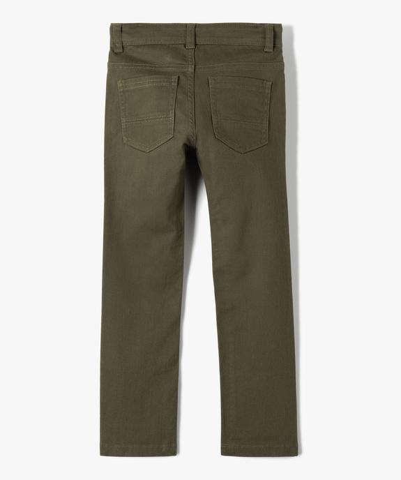 Pantalon garçon uni coupe Slim extensible  vue3 - GEMO 4G GARCON - GEMO