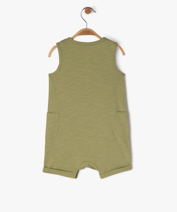 Combishort sans manches avec motif estival bébé garçon vue3 - GEMO 4G BEBE - GEMO