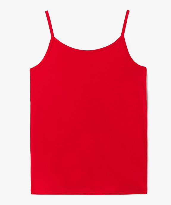 Débardeur en coton extensible à fines bretelles fille vue3 - GEMO 4G FILLE - GEMO