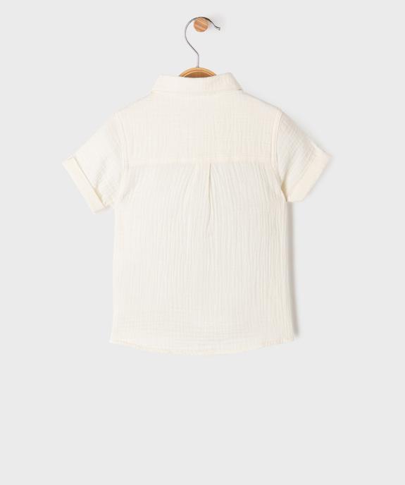 Chemise en gaze de coton à manches courtes bébé garçon vue3 - GEMO(BEBE DEBT) - GEMO