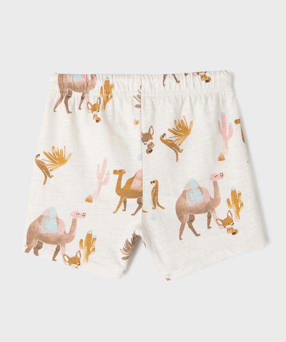 Short en coton fluide avec taille ajustable bébé garçon (lot de 2) vue3 - GEMO(BEBE DEBT) - GEMO