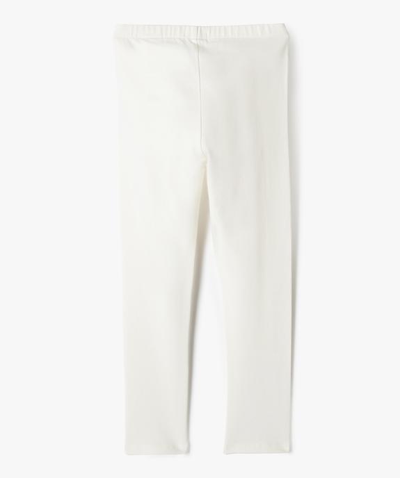 Legging long uni résistant en coton stretch fille vue4 - GEMO (ENFANT) - GEMO