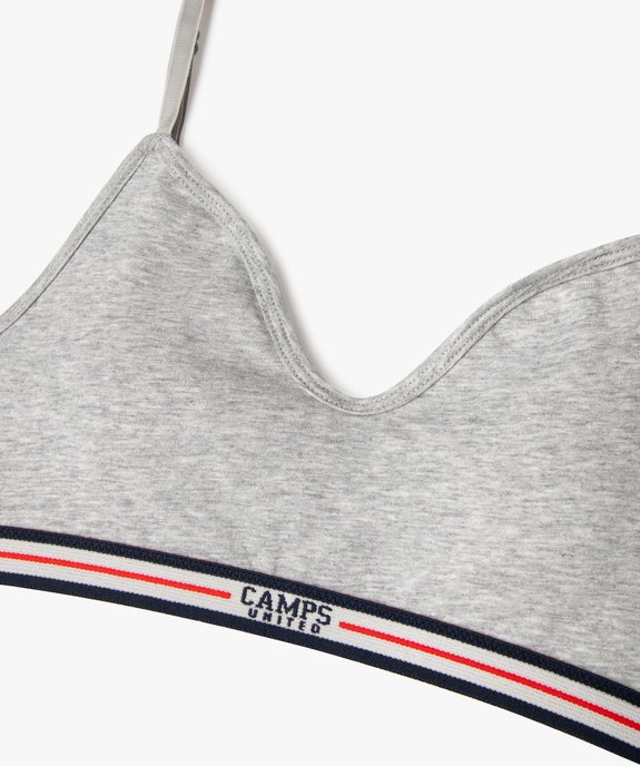 Soutien-gorge en coton stretch avec mousse amovibles fille - Camps United vue2 - CAMPS GEMO FOR GOOD - GEMO