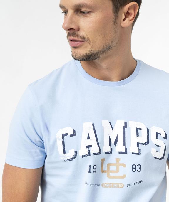 Tee-shirt à manches courtes avec inscription homme - Camps United vue5 - CAMPS GEMO FOR GOOD - GEMO