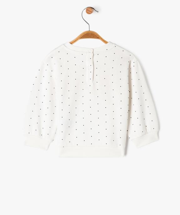 Sweat molletonné bébé fille avec motifs et message vue3 - GEMO 4G BEBE - GEMO