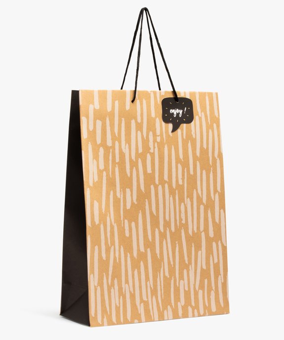 Pochette cadeau à motifs en papier recyclé vue1 - GEMO (ACCESS) - GEMO
