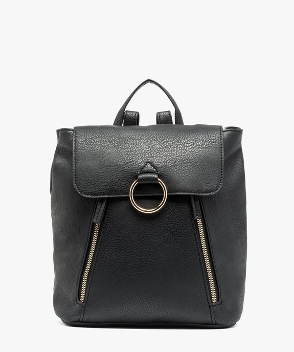 Sac à main porté dos zippé détails dorés vue1 - GEMO (ACCESS) - GEMO