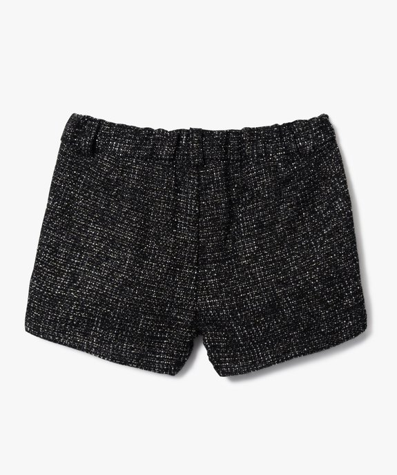 Short pailleté façon tweed vue2 - GEMO(BEBE DEBT) - GEMO