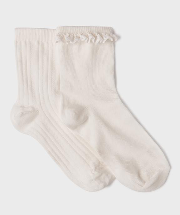 Chaussettes en coton biologique fille (lot de 2) vue1 - GEMO (ENFANT) - GEMO
