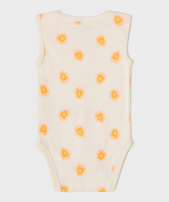 Body sans manches motifs lions bébé garçon (lot de 3) vue4 - GEMO 4G BEBE - GEMO
