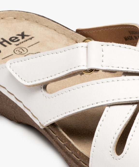 Mules confort à brides croisées scratch et talon compensé femme vue6 - G'FLEX GEMO FOR GOOD - GEMO