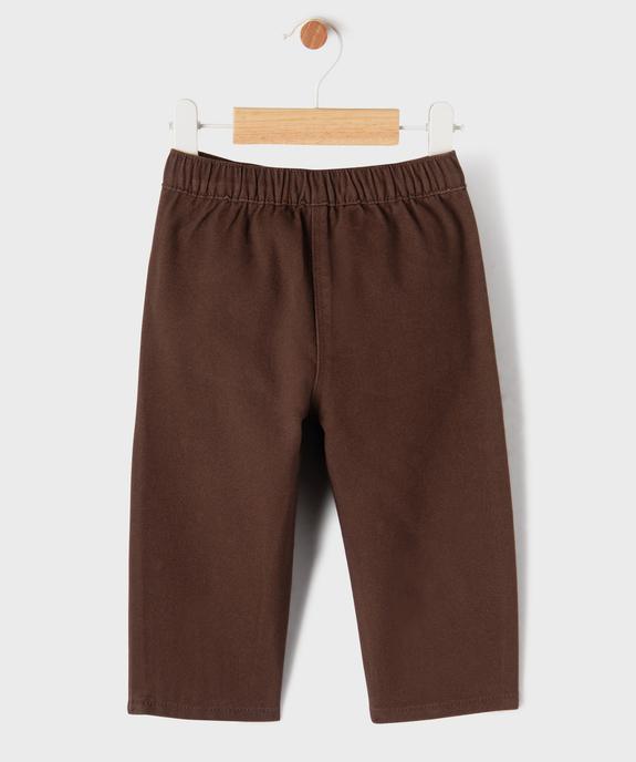 Pantalon en coton avec coeurs brodés et taille ajustable bébé fille vue4 - GEMO(BEBE DEBT) - GEMO