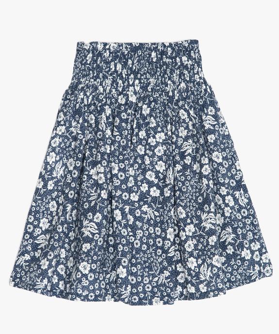 Jupe fille fleurie avec smocks à la taille vue3 - GEMO (ENFANT) - GEMO
