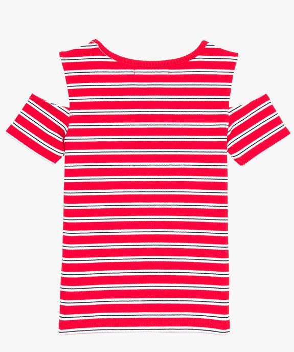 Tee-shirt fille rayé au look vintage vue3 - GEMO (ENFANT) - GEMO