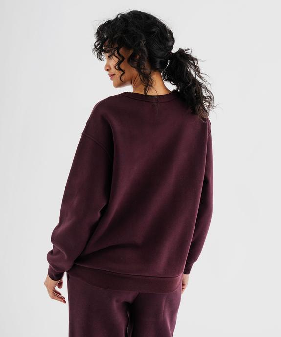 Sweat à col rond en molleton uni femme vue3 - GEMO 4G FEMME - GEMO