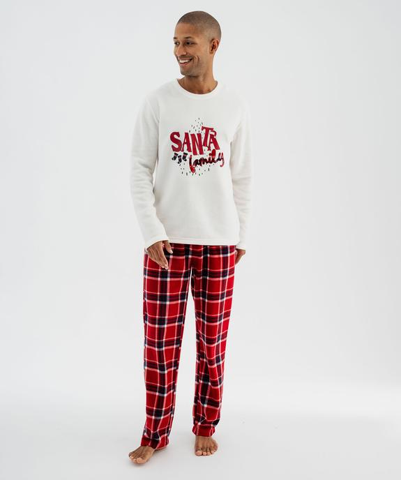 Pyjama en polaire spécial Noël homme vue1 - GEMO(HOMWR HOM) - GEMO
