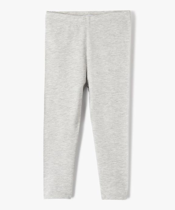 Legging 7/8ème uni à taille élastiquée fille vue1 - GEMO (ENFANT) - GEMO