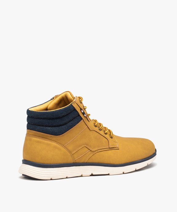 Baskets homme mid-cut avec col rembourré style denim vue4 - GEMO (CASUAL) - GEMO