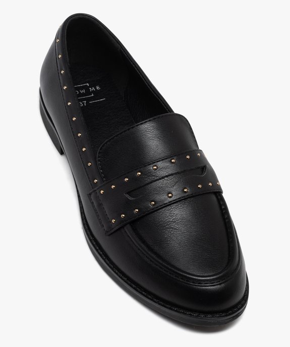 Mocassins plats avec petits clous métalliques femme vue6 - FOLLOW ME - GEMO