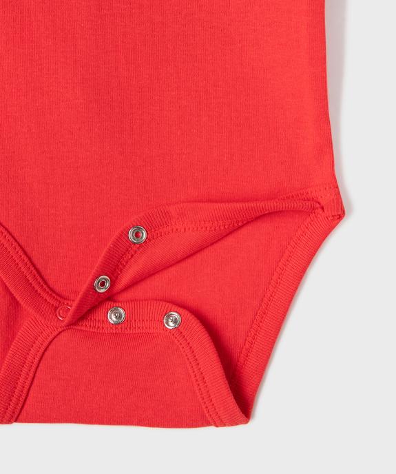 Body à manches courtes avec message pailleté bébé fille (lot de 3) vue7 - GEMO 4G BEBE - GEMO