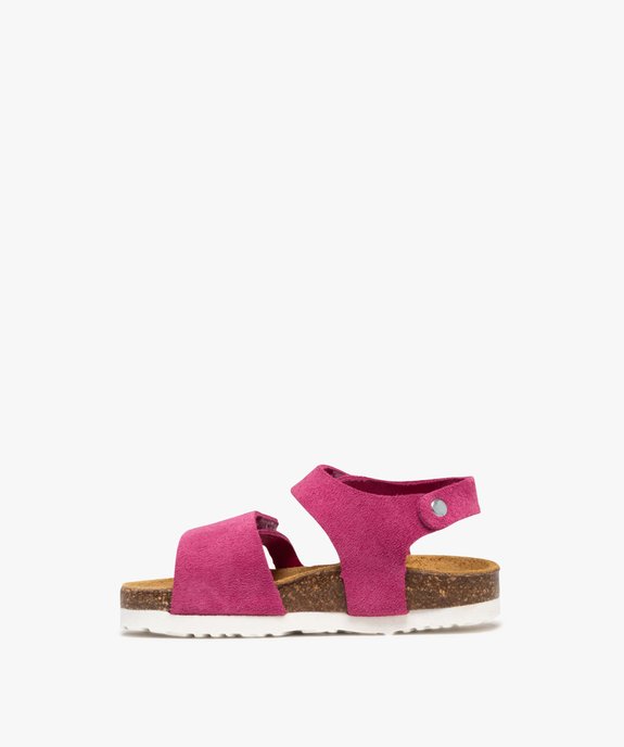 Sandales en cuir suédé à scratch bébé fille - NA! vue3 - NA! GEMO FOR GOOD - GEMO