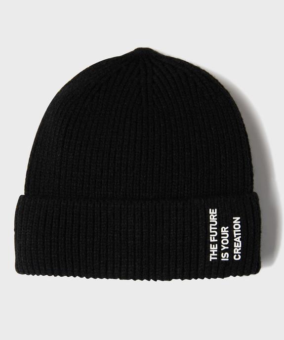 Bonnet en maille avec revers garçon vue1 - GEMO (JUNIOR) - GEMO