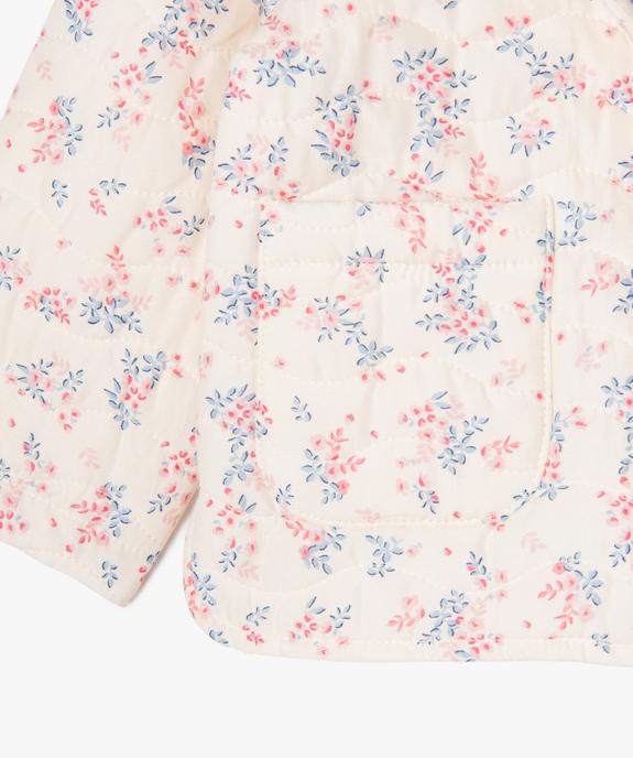 Veste matelassée à motif fleuris bébé fille - LuluCastagnette vue4 - LULUCASTAGNETTE - GEMO