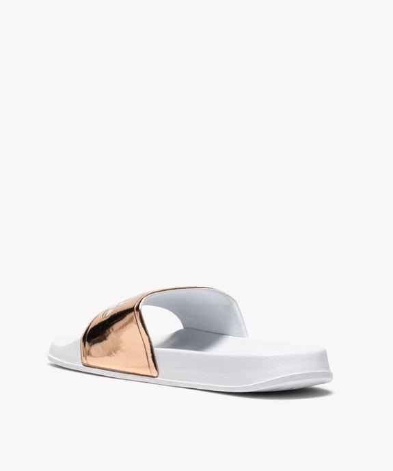 Mules de piscine femme à bandeau métallisé - Ellesse vue4 - ELLESSE - GEMO