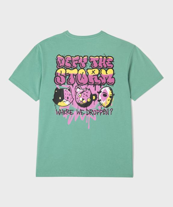 Tee-shirt manches courtes imprimé devant et dos garçon - Fortnite vue3 - FORTNITE - GEMO