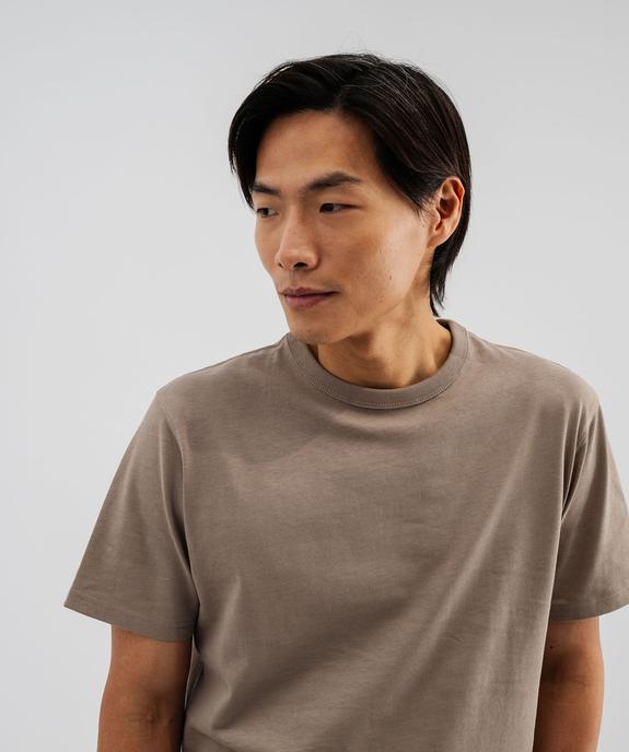 Tee-shirt manches courtes et col rond homme vue2 - GEMO (HOMME) - GEMO