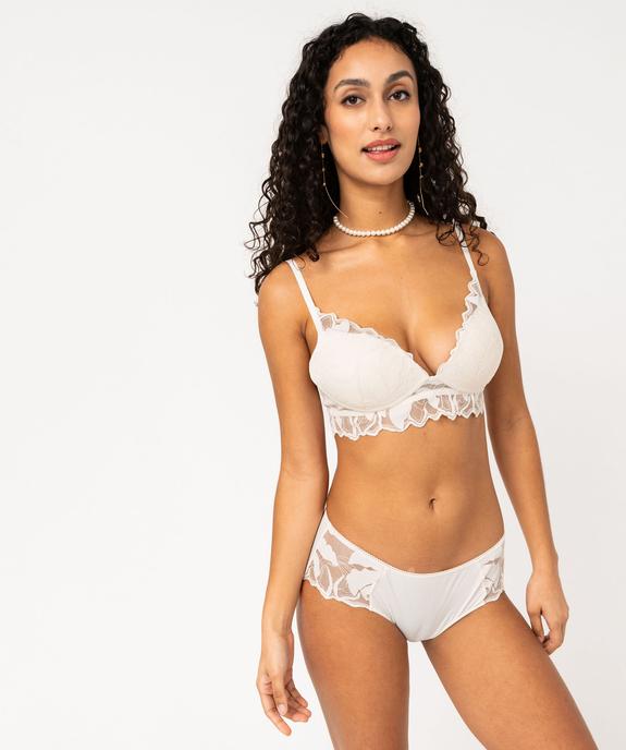 Soutien-gorge sans armatures forme push-up femme vue3 - GEMO(HOMWR FEM) - GEMO