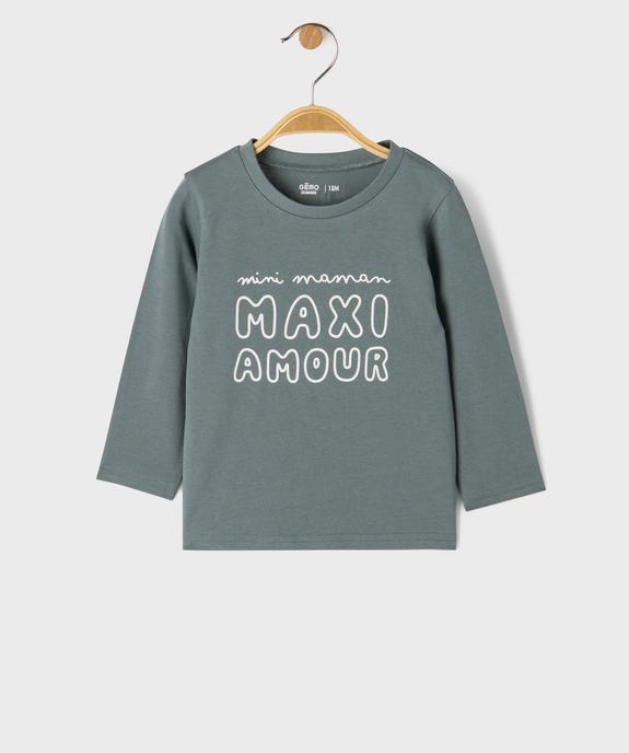 Tee-shirt manches longues à message bébé garçon vue1 - GEMO(BEBE DEBT) - GEMO