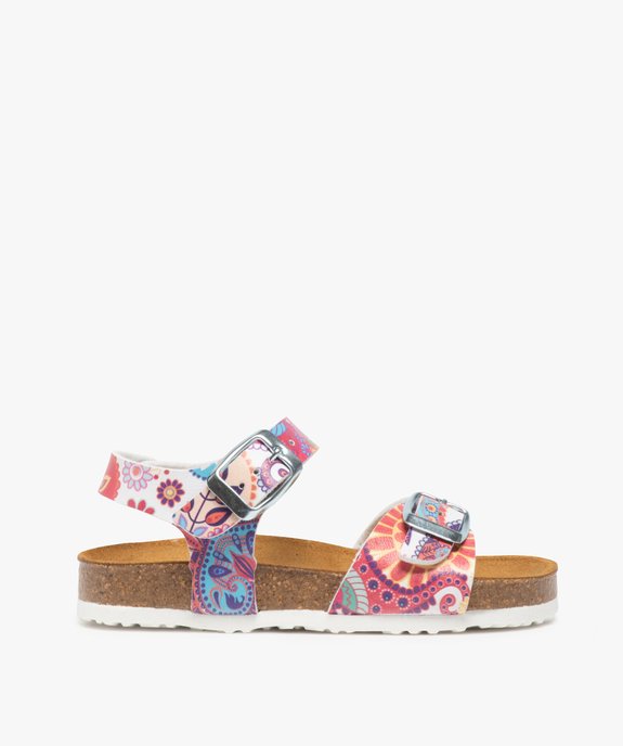 Sandales fille à brides à boucle et semelle liège vue1 - GEMO (ENFANT) - GEMO