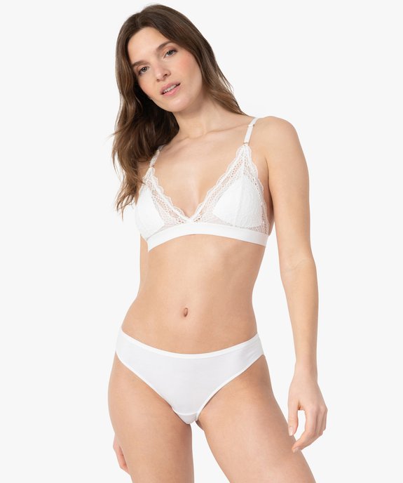 Soutien-gorge triangle en dentelle vue1 - GEMO(HOMWR FEM) - GEMO