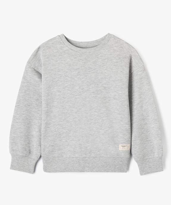 Sweat uni en maille bouclette garçon vue1 - GEMO (ENFANT) - GEMO